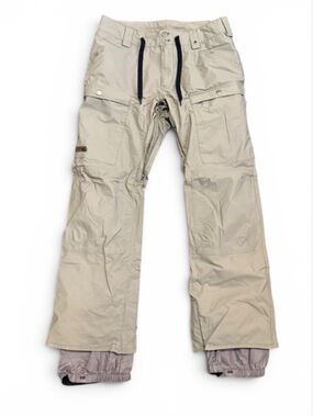 Burton DryRide Snowboard Ski Pants Size Medium Beige Waterproof Cargo